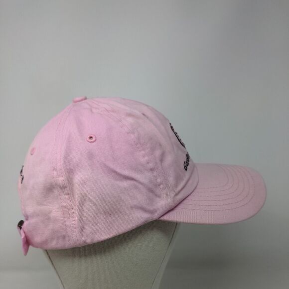 Golden Nugget Slideback Hat Pink OSFA Adjustable Embroidered Rhinestone - Picture 6 of 11